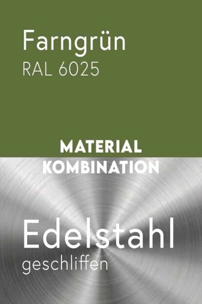 material-kombination-metall-stahl-mit-pulverbeschichtung-farngruen-ral-6025-edelstahl-geschliffen