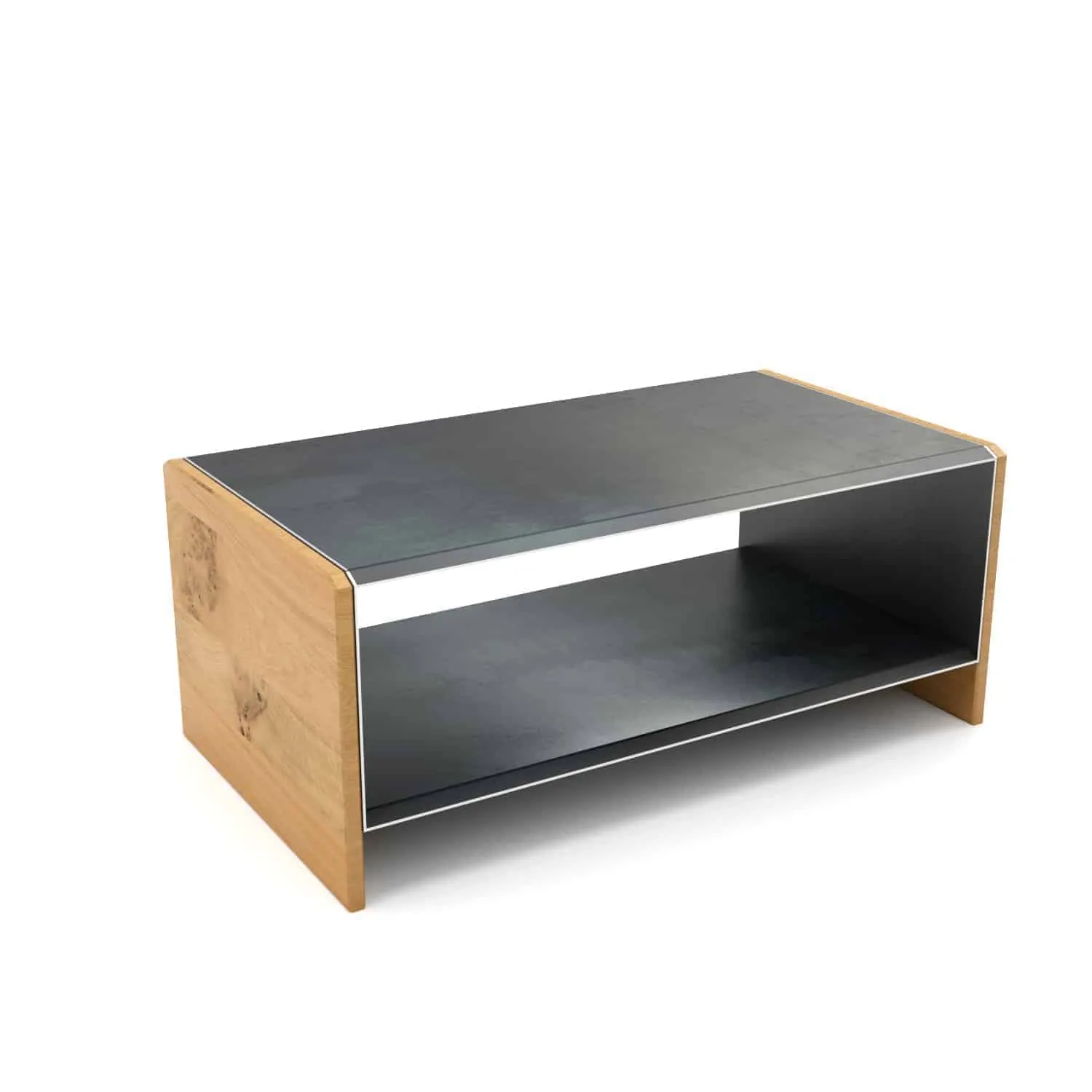 Couchtisch Straight Schwarz Grau Holz Metall Design Mobel Online Shop