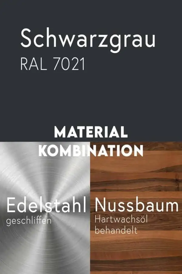 material-kombination-holz-massivholz-nussbaum-walnuss-metall-stahl-mit-pulverbeschichtung-schwarzgrau-ral-7021-edelstahl-geschliffen