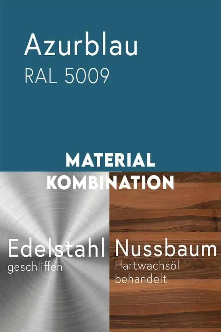 material-kombination-holz-massivholz-nussbaum-walnuss-metall-stahl-mit-pulverbeschichtung-azurblau-ral-5009-edelstahl-geschliffen