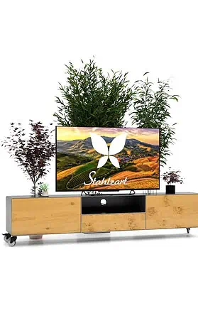 lowboard-metall-tv-schwarz-holz-industrial-eiche-200cm-wildeiche-grau-massiv-massivholz-design-modern-stahlzart
