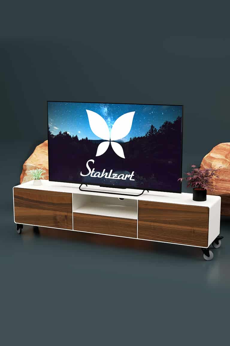 tv-lowboard-weiss-holz-metall-nussbaum-industrial-massivholz-modern-160-cm-wohnzimmer-designer-hifi-mit-2-schubladen-klappe-stahlzart-dot-1