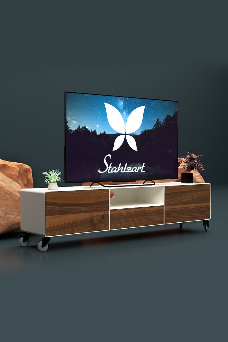 tv-lowboard-weiss-holz-metall-nussbaum-industrial-massivholz-modern-160-cm-wohnzimmer-metall-design-hifi-mit-2-schubladen-klappe-stahl-stahlzart-dot-1