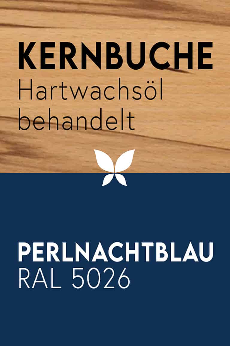 kernbuche-holz-massivholz-natur-echtholz-mit-hartwachsoel-geoelt-perlnachtblau-ral-5026-dunkelblau-pulverbeschichtung-feste-oberflaechenbeschichtung-stahlzart-material-kombination